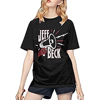 Jeff Beck Logo Baseball T Shirt Female Casual Tee Summer O-Neck Short Sleeves Shirts Black