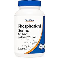 Nutricost Phosphatidylserine 400mg, 120 Capsules - Soy Free, 60 Servings, Vegetarian Friendly, Non-GMO, Gluten Free