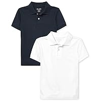 The Children's Place boys Uniform Soft Jersey Short Sleeve Polo 2 Pack