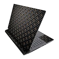 MightySkins Carbon Fiber Skin for Alienware M17 R3 (2020) & M17 R4 (2021) - Black Wall | Durable Textured Carbon Fiber Finish | Easy to Apply and Change Style | Made in The USA