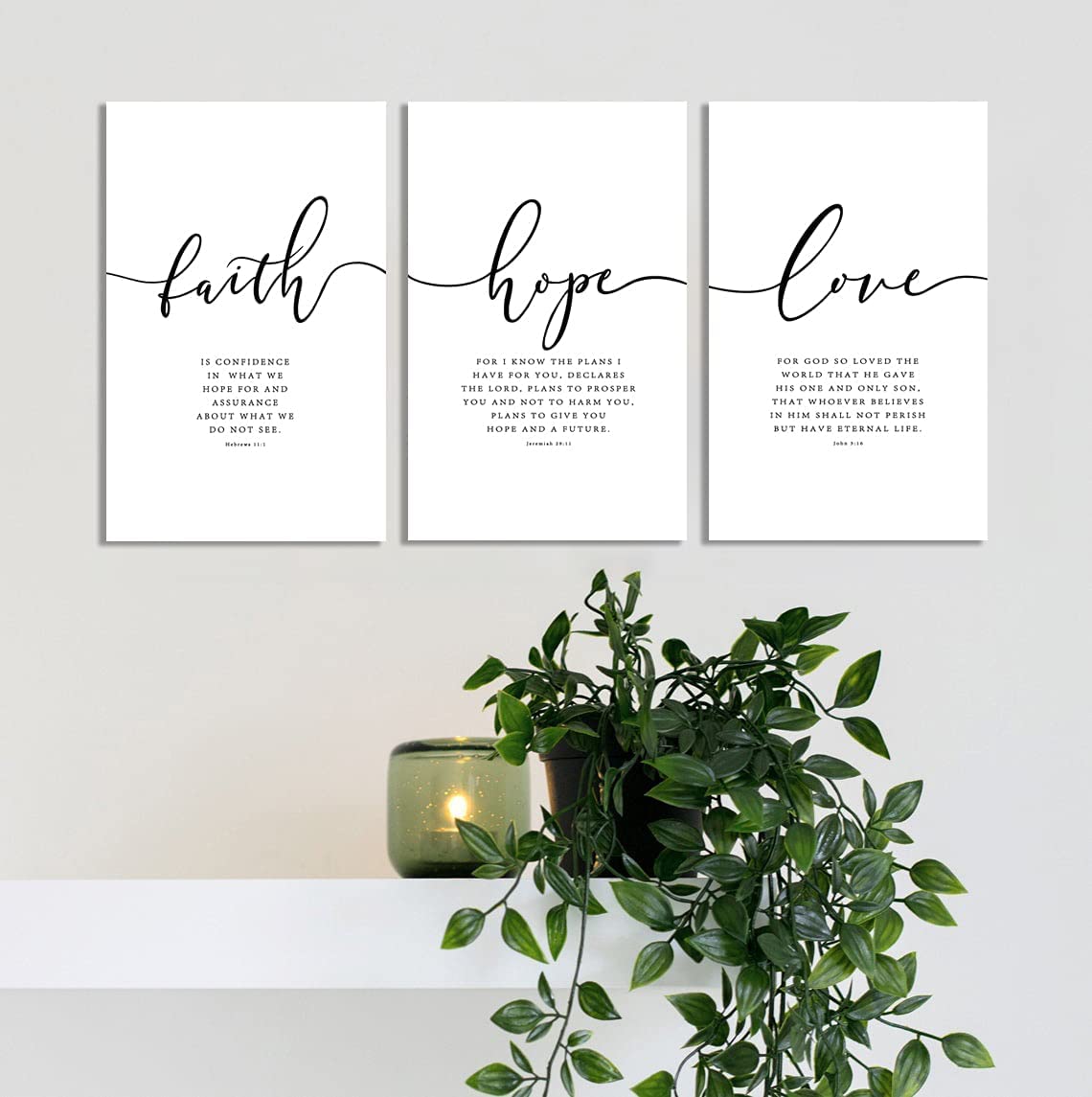Mua Scripture Quote Hebrews 11 Poster and Prints Faith Hope Love ...