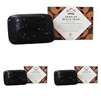 SheaMoisture Nubian Heritage Soap Bar, African Black, 5 Ounce (Pack of 3)