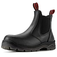 SUREWAY Men's Slip On Work Boots for Men,Upgraded Slip/Water Resistant,Static Dissipative,Fire Station Mechanic Work Boots/Shoes