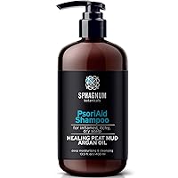 Psoriasis Shampoo 13.5 fl. Oz - Peat Mud Treatment for Itchy, Dry, and Red Scalp. Sulfate Free.