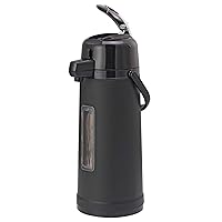 Service Ideas ECAL22PBLMATSG Airpot with Lever, 2.2 L, Black with Matte Sightglass