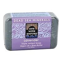 One With Nature Dead Sea Mineral Soap, Lavender, 7-Ounces (Pack of 6)