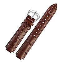 Genuine Leather watchband for Ballon Bleu Wrist Band Men Female Convex Leather Strap 14 * 8mm 18 * 11mm 20 * 12mm Fashion Bracelet (Color : 10, Size : 14-8mm)