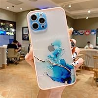Gradient Marble Watercolor Painting Phone Case for iPhone 13 11 12 Pro Max XS X XR 7 8 Plus Mini Clear Soft TPU Shockproof Cover,T3,for 7 Plus or 8 Plus