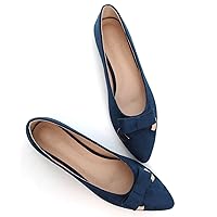 Hee grand Flat Shoes for Women Crystals Bowknot Pointed Toe Ballet Flats Comfortable Office Shoes Fashion Dress Shoes