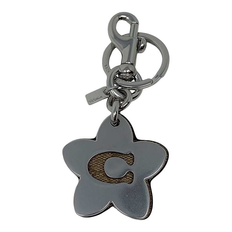 Coach Wildflower bag charm in signature canvas (C4316)