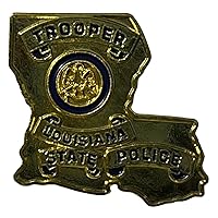 Lot of 3 Louisiana State Police Trooper Badge Hat Cap Lapel Pin PO-519