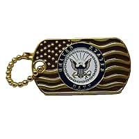 Wholesale Pack of 50 United States Navy Waving Gold Flag Hat Cap lapel Pin/Key Chain