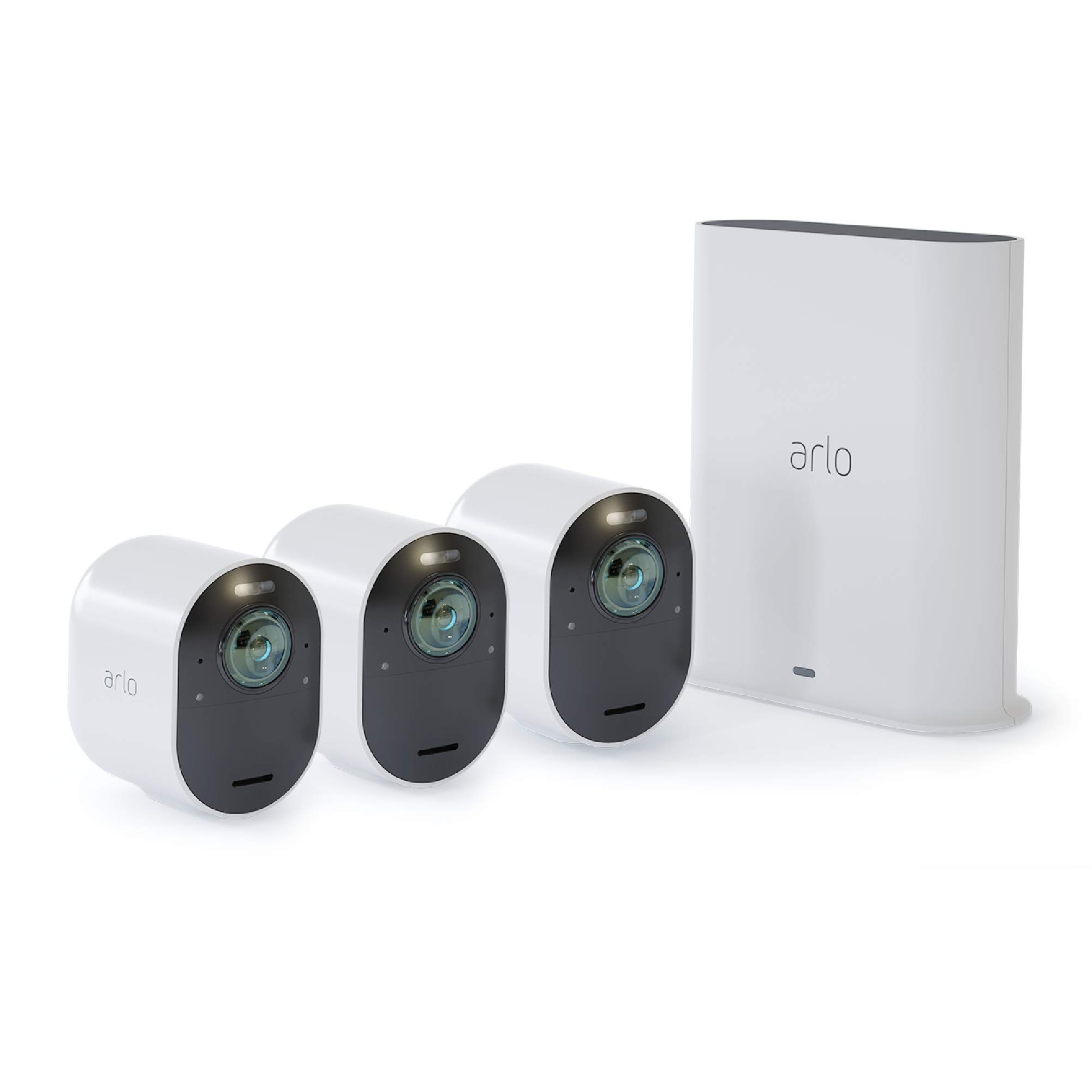 Arlo Pro 4 Indoor/Outdoor 3-Camera Battery-operated Dome Internet  Cloud-based Security Camera System in the Security Cameras department at