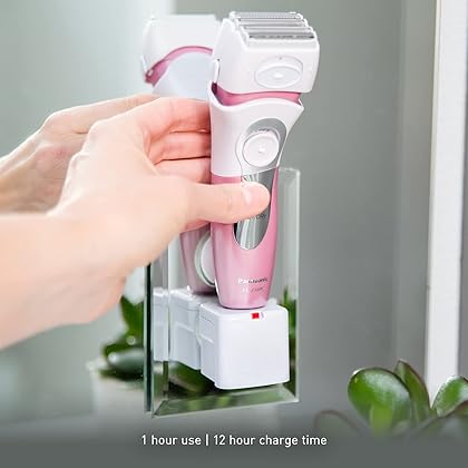 Panasonic Electric Shaver for Women, Cordless 4 Blade Razor, Bikini Trimmer Attachment, Pop-up Trimmer, Wet Dry Operation, Close Curves – ES2216PC