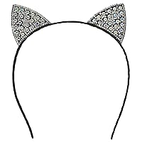 Trendy Apparel Shop Bedazzled Jewel Cute Cat Ears Headband for Girls and Women