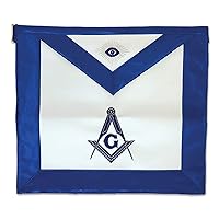 Master Mason Masonic Apron - [Blue & White]