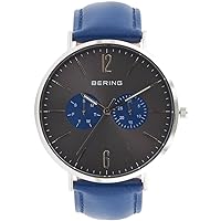 BERING Time | Men's Slim Watch 14240-803 | 40MM Case | Classic Collection | Calfskin Leather Strap | Scratch-Resistant Sapphire Crystal | Minimalistic - Designed in Denmark