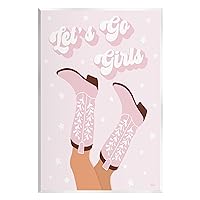 Stupell Industries Let's Go Girls Cowgirl Wall Plaque Art by Natalie Carpentieri