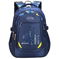 Geometric-Print School-Bag Backpack for Boys Primary Middle School Bookbag Rucksack