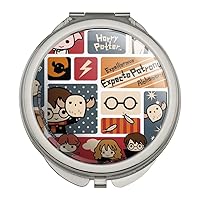 Harry Potter Cute Chibi Pattern Compact Travel Purse Handbag Makeup Mirror