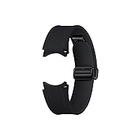 SAMSUNG Galaxy Watch 6, 5, 4 Series Hybrid Eco Leather Band, Wide, Magnetic D-Buckle Closure for Men, Women, Smartwatch Replacement Strap, One Click Attachment, Medium/Large, ET-SHR94LBEGUJ, Black