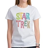 CafePress Star Trek:Names T Shirt Womens Classic Crew-Neck Soft Graphic T-Shirt