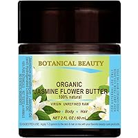 Organic JASMINE OIL BUTTER Pure Natural Virgin Unrefined RAW 2 Fl Oz - 60 ml for FACE, SKIN, BODY, DAMAGED HAIR, NAILS.