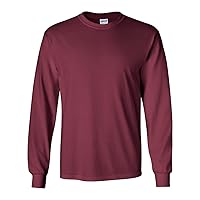 Cotton 6 oz. Long-Sleeve T-Shirt (G240) Maroon, 2XL