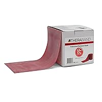 THERABAND Resistance Bands, 50 Yard Roll Professional Latex Elastic Band For Upper & Lower Body & Core Exercise, Physical Therapy, Pilates, At-Home Workouts, & Rehab, Red, Medium, Beginner Level 3