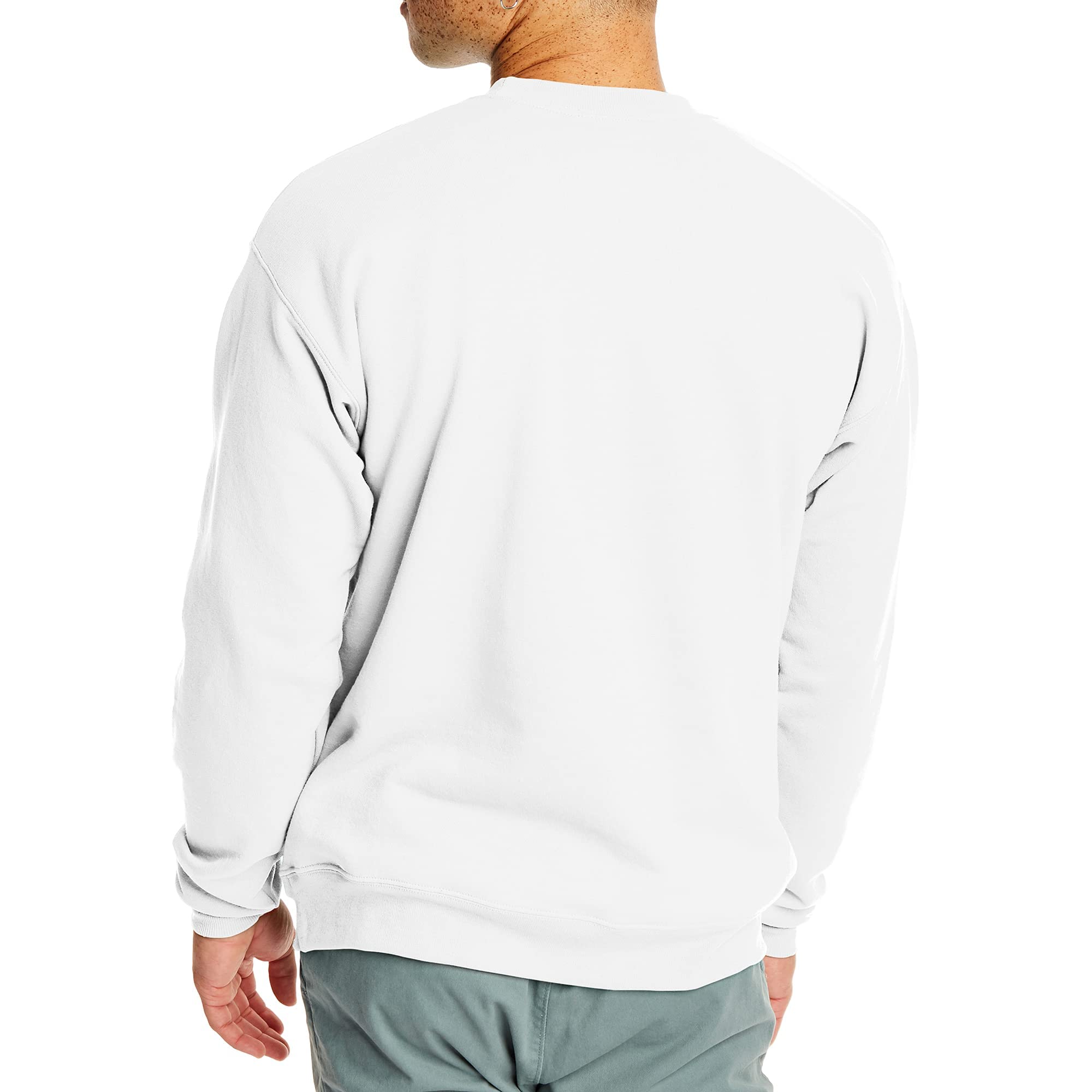 Hanes Men's EcoSmart Fleece Sweatshirt, Cotton-Blend Pullover, Crewneck Sweatshirt for Men (1 or 2 pack)