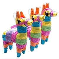 Rhode Island Novelty 4 x 7 Inch Mini Donkey Pinatas, Ordered in Sets of 3