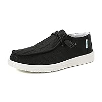 Women's Lightweight Boat Shoes, Casual Loafers, Slip On Deck Shoes, Breathable Canvas Sneakers