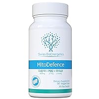 MitoDefence - 300mg CoQ10 + 21mg PQQ + 210mg Shilajit Daily dose - All-in-ONE Mitochondrial Support with Enhanced Absorption - Manufactured and Tested in The USA