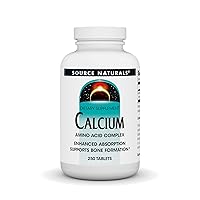 Source Naturals Calcium, Amino Acid Complex- Enhanced Absorption & Supports Bone Formation* - 250 Tablets