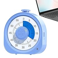 Visual Timer, Dual Use 60 Minute Countdown Timer, 2 in 1 Kids Clock Timer, Desk Timer Clock, Rechargeable Silent Countdown Timer, Visual Time Management Tool for Cooking, Study and Working