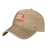 I'm-A-Stroke-Survivor Vintage Baseball Cap Mens/Womens Adjustable Trucker Hats Washed Denim Cowboy Hat Black