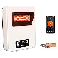 Infrared Heater with WiFi - Wall Heater - Electric Heaters for Indoor Use, Bedroom, Small Room,- Energy Saving 1500 Watt PTC Quartz Heater - Wall Mounted Radiant Heater