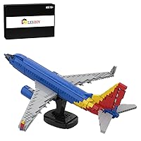 Aircraft Model Building Blocks Set, MOC-125916 1/80 737 - Southwest Large Jetliner Model, for Boys and Girls, 1038PCS