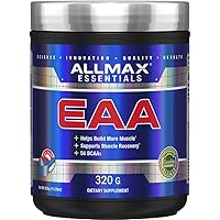 ALLMAX Essentials EAA, Unflavored - 320g Powder - Helps Build More Muscle & Support Recovery - 5g BCAAs - Vegan & Gluten Free - 30 Servings