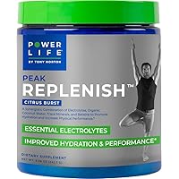 POWERLIFE Tony Horton Peak Replenish - High Absorption Magnesium Electrolyte Powder with Organic Coconut Water, and Trace Minerals, 30 Servings
