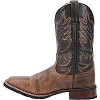 Laredo Mens Montana Square Toe Casual Boots Mid-Calf - Brown