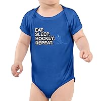 Eat Sleep Hockey Repeat Baby bodysuit - Hockey Lovers Items - Gifts for Hockey Lovers