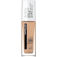 Maybelline Super Stay Full Coverage Liquid Foundation Active Wear Makeup, Up to 30Hr Wear, Transfer, Sweat & Water Resistant, Matte Finish, Medium Beige, 1 Count