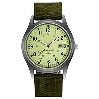 Obelunrp Mens Watches Sale Clearance Prime, Fashion Men's Watches Luminous in The Dark Watch Army Casual Dial Calendar Sport Quartz Watch