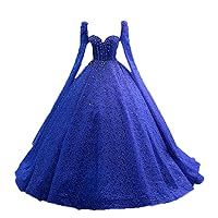 Modern Organza Evening Quinceañera Dress (as1, Numeric, Numeric_16, Regular, Regular, M) Royal Blue