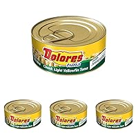 Dolores Tuna Chunk Light Yellowfin Tuna with Jalapeno Peppers, 10oz Canned Tuna, Pack of 4