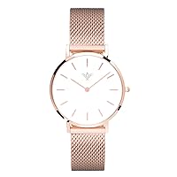 SlideBelts Brig Taylor Classic Womens Watches - 32 MM Analog Watch with Mesh or Leather Band
