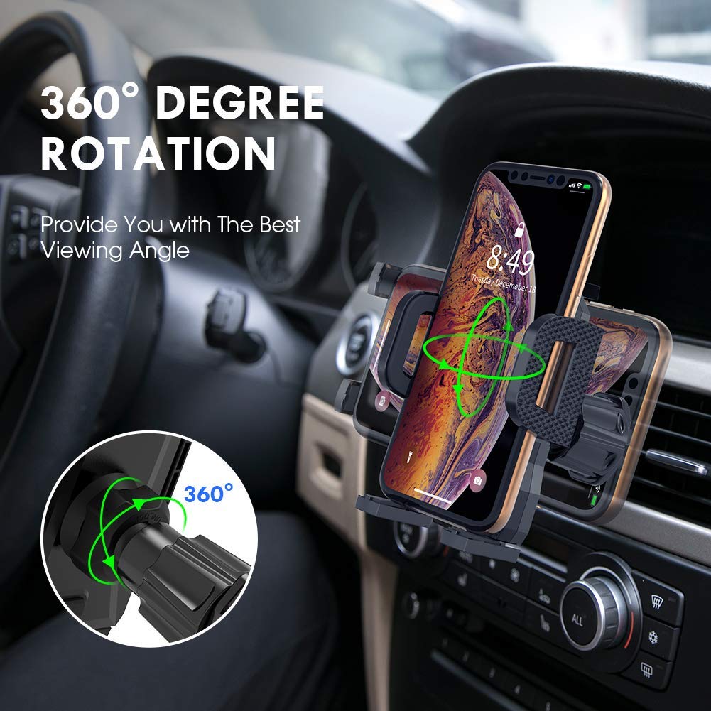 Miracase Air Vent Phone Holder for Car, Vehicle Cell Phone Mount Cradle with Adjustable Clip Compatible with iPhone 14 / 13 / 12 Series/11 Pro Max/Samsung and More