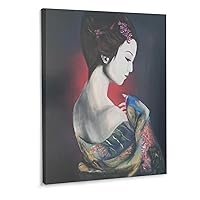 Room Posters Japanese Ancient Geisha Poster Hot Girl Posters Apartment Decor Wall Art Paintings Canvas Wall Decor Home Decor Living Room Decor Aesthetic 8x10inch(20x26cm) Frame-Style