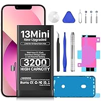 3200mAh Replacement Battery for iPhone 13 Mini, Upgrade Extra High Capacity Replacement Battery for iPhone 13 Mini（A 2630 A2629 A2628 A2626 A2481） with Pro Replacement Tool Kit
